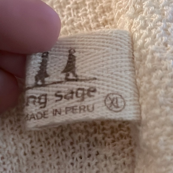 Wandering Sage Ivory Knit‎ Skirt 100% Cotton Peruvian Eco Sound Boho Festival XL - Picture 10 of 10